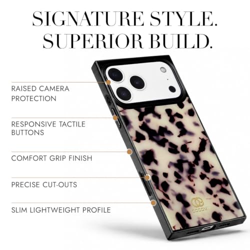 Image of COCOMII Rectangle for iPhone 18 Pro Max /17 Pro Max Case, Ivory Tortoise