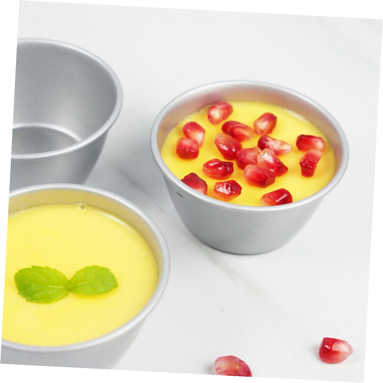 HEMOTON 24piezas Molde De Pudding Antiadherente Para Hornear Tartas y Muffins Resistente Altas Temperaturas Multiuso y Fácil Desmoldeo Para Postres y Gelatinas