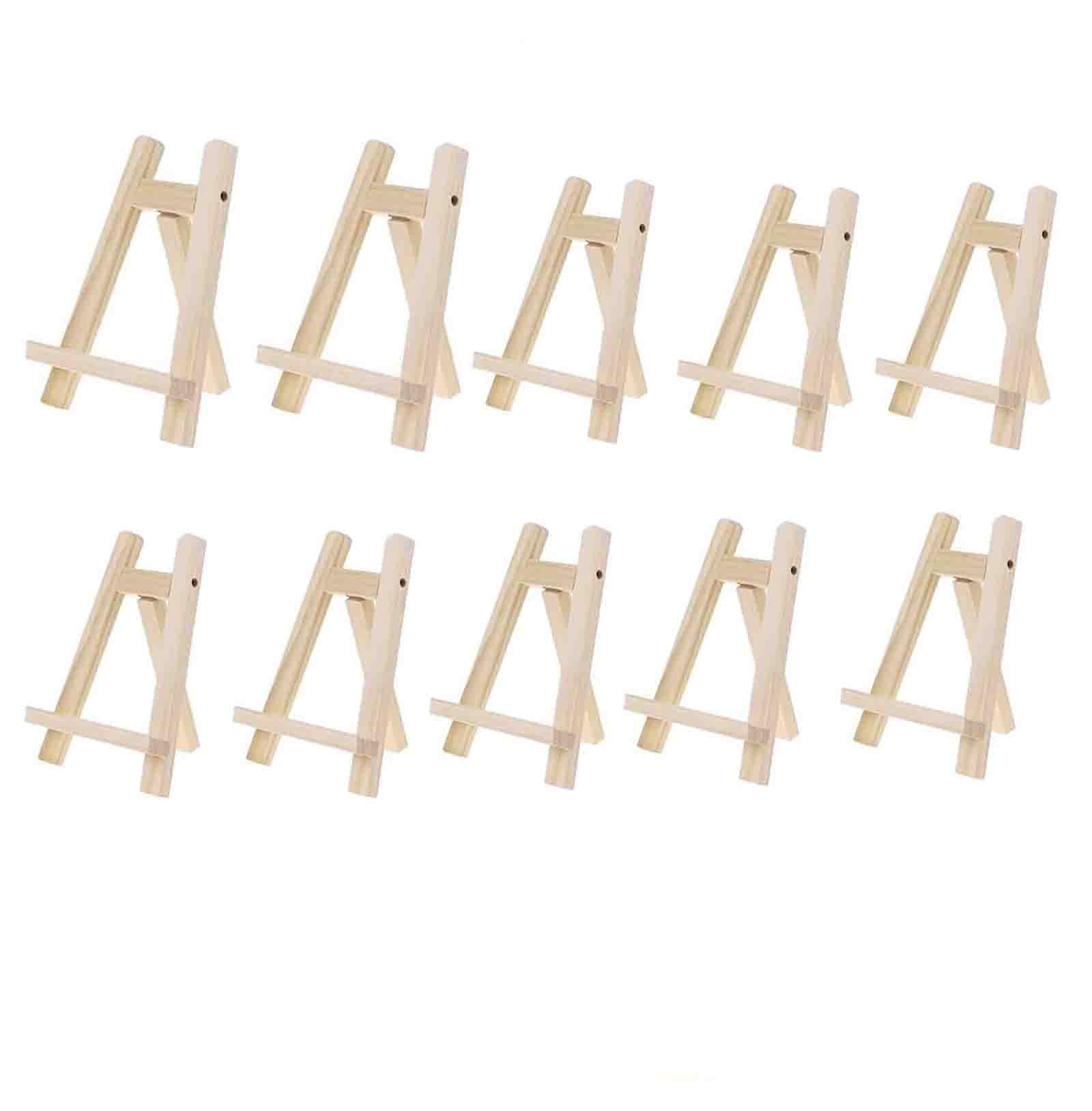 Mini drewniana sztaluga, stojak wystawowy dla artystów, sztaluga drabinkowa do prac plastycznych dla dzieci,10pcs,10 * 15cm