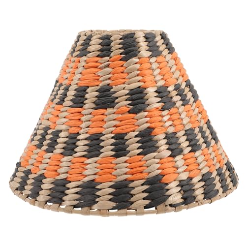 healvian 紙編織ランプシェード 軽量 コンパクト設計 対応 テーブル フロアライト用 傘形カバー 屋内照明向け 保護 インテリア装飾用