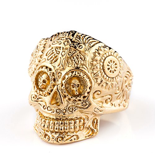Image of Genuine Stainless Steel Ring Jewelry for Men Fashion Punk Biker Skull Rings