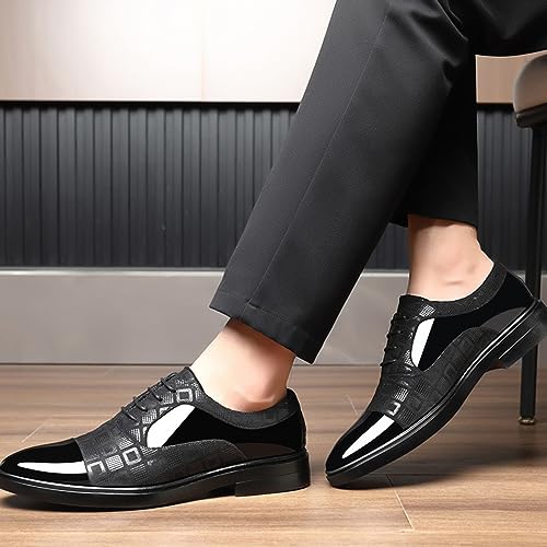ADMLZQQ Men's Casual Oxfords Shoes, Lace-Up Derby Shoes for Men, Formal Business Men Shoes4