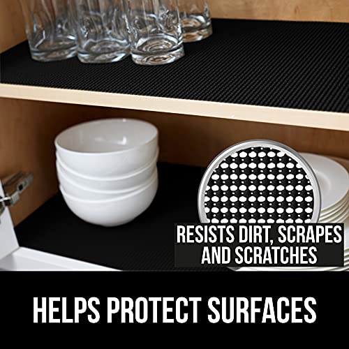 Gorilla Grip Drawer And Shelf Liner, Strong Grip, Non Adhesive Easiest Install Mat, 20 In X 10 Ft, Durable Organization Liners, Kitchen Cabinets Drawers Cupboards, Bathroom Storage Shelves, Black #TOP2
