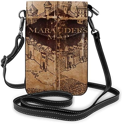 I Like Exercise Marauders Map Women Soft PU Leather Cellphone Purse Wallet Handbag Small Crossbody Shoulder Bag