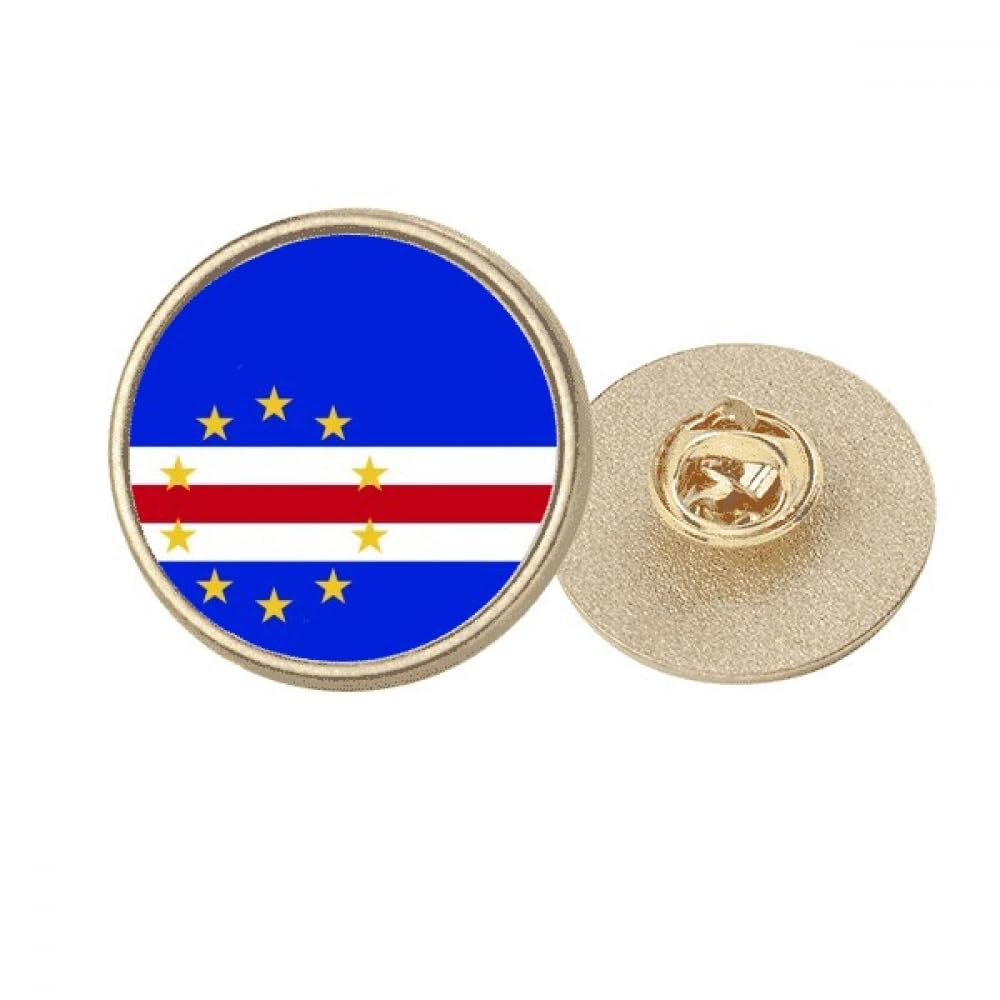 Broche drapeau Cap-Vert métal doré M idée cadeau symbolique
