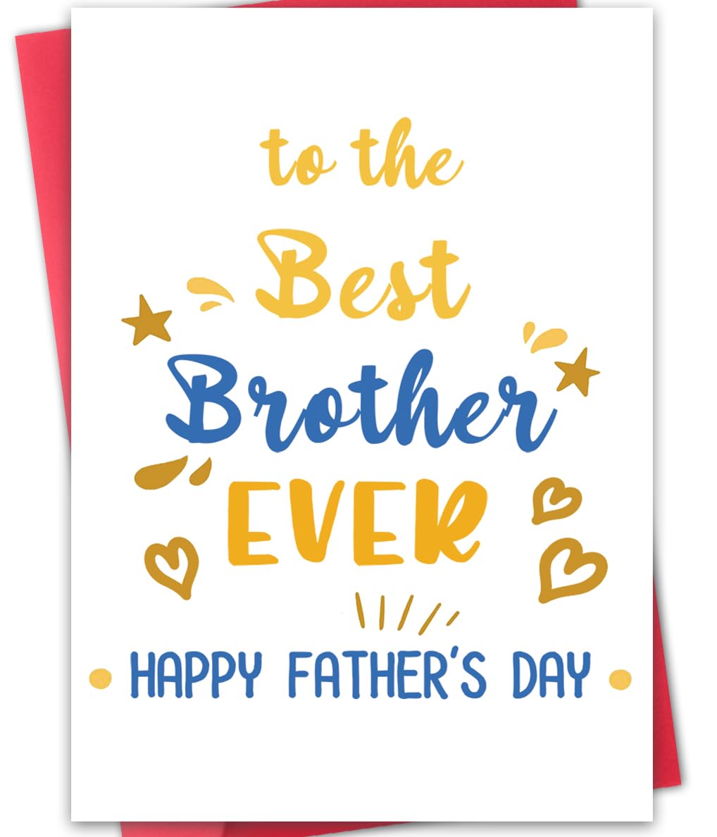 Funny Father's Day Card for Brother,Brother Fathers Day Card,Happy Fathers Day Gift from Sister,Unique Thank You Greeting Cards