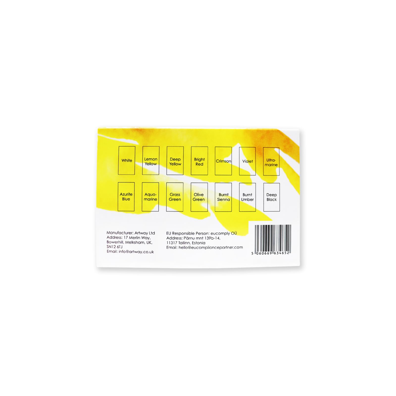 Artway Pocket Palette Ensemble de Peintures Aquarelle 14 Mini Godets Haute Pigmentation