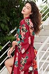BABEYOND Kimono Robe Long Floral Bridesmaid Wedding Bachelorette Party Robe 53 inch