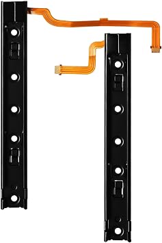 Replacement Right and Left Slide Rail with Flex(Includes 17 screws) Repair Parts for Nintendo Switch Console Slider Rail Bar Replacement Kit for NS Switch Bracket Rebuild Track