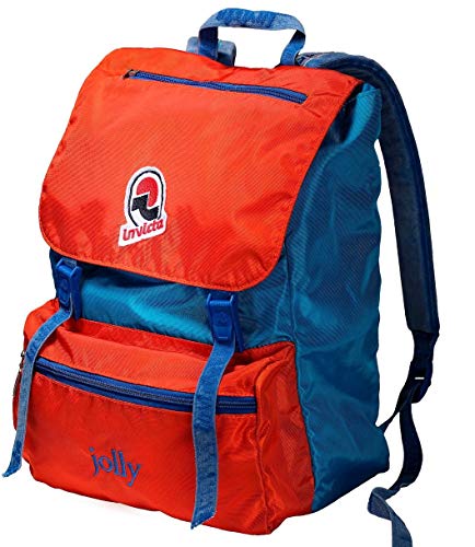 Invicta Jolly Vintage Mochila Tipo Casual  35 cm  18 Liters  Naranja  Arancione Azzurro