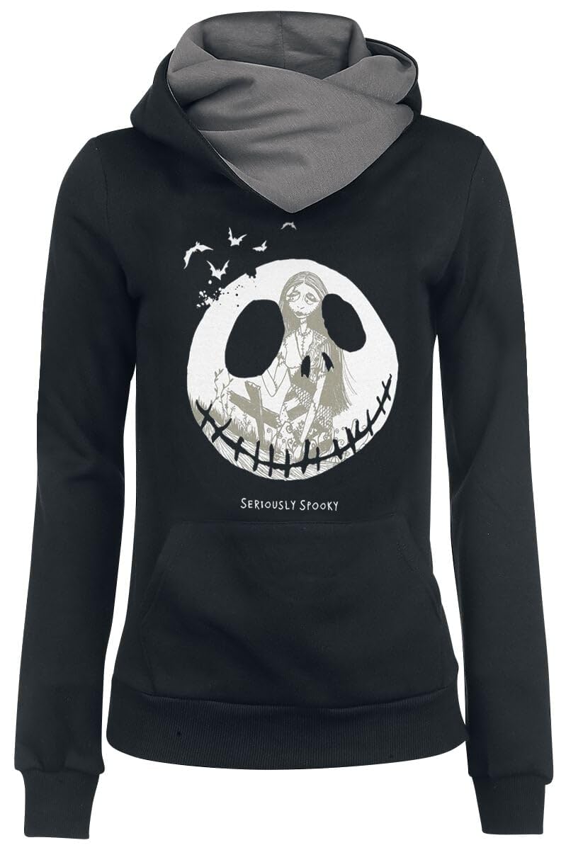 The Nightmare Before Christmas Jack Skellington & Sally - Seriously Spooky Frauen Kapuzenpullover schwarz/grau