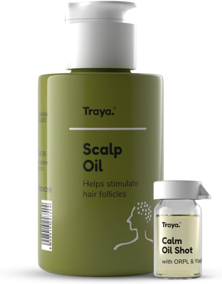 Scalp Oil with Calm Oil Shots for Stress Relief and Calm Sleep | Contains Coconut, Bhringraj for Hair, Ylang Ylang Essential and ORPL(87ml)