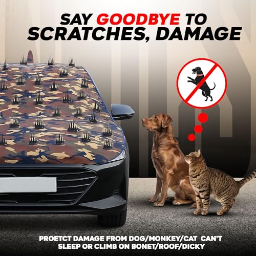 Image of Dog Protection Nail Cover for Maruti Suzuki Dzire, 100% Waterproof Long Lasting Anti-Climb Design to Stop Street Dogs & Monkeys from Sitting &Climbing on Bonnet, Roof, or Dicky
