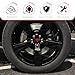4PCS Car Wheel Center Hub Cap Cover, Metal Waterproof Rustproof Scratch-Resistant Wheel Hub Protector, Self-Adhesive Cool Skull Pattern Badge Sticker, Universal for Most Cars, Trucks, SUVs (Red)