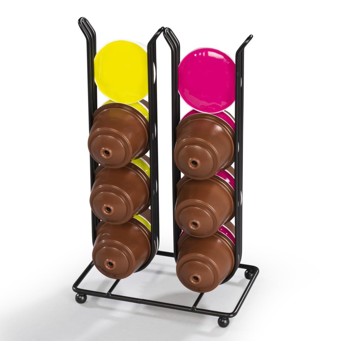 Xavax Stojak na kapsułki do kawy Nescafé Dolce Gusto / Nespresso Vertuo ( uchwyt, do kapsułek z kawą, dozownik, metalowy, na 16 kapsułek ) czarny
