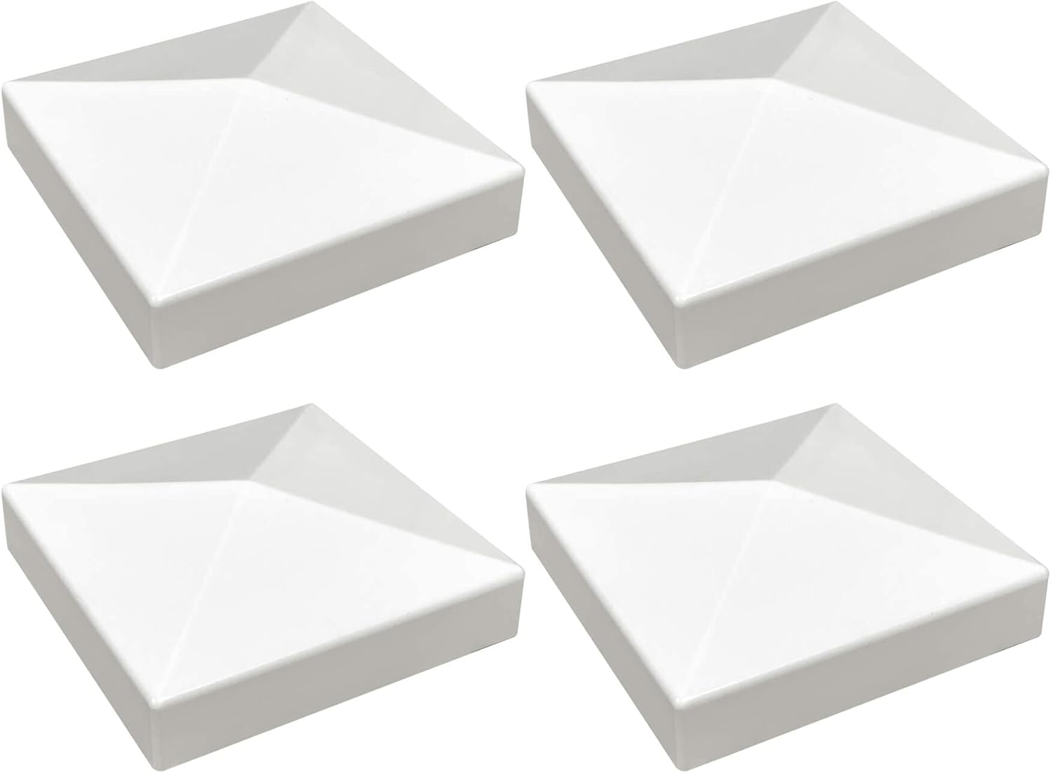 4 Pcs 5inch Vinyl Pyramid Style Fence Post Cap/Vinyl Post