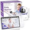 OBVHNUA Babyphone Camera 5 inches Babyphone 720P HD Écran Caméra Bebe sans WiFi avec Vision Nocturne Zoom Numérique Camera Rotative VOX Communication Bidirectionnelle Température