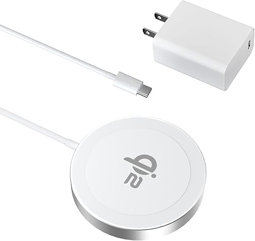 Almohadilla de carga inalámbrica Qi2, cargador inalámbrico Minthouz con adaptador de corriente de 20 W, cargador inalámbrico magnético de carga