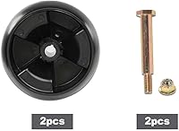 Vista 3 de G-PLUS Juego de ruedas de cubierta delantera, rueda de cubierta de cortacésped, 2 piezas con tuerca de bloqueo de perno 734-04155 para MTD Cub Cadet