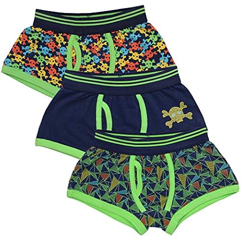 3 Pack Boys Cotton Boxer Trunks, Pink Cover
