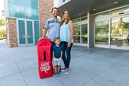 J.L. Childress Gate Check Bag for Single Umbrella Strollers - Stroller Bag for Airplane - Gate Check Bag for Umbrella Strollers - Stroller Travel Bag for Airplane - Red by J.L. Childress - Image 5
