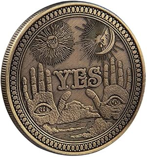 DELITLS Yes No Challenge Coin Collector's Medallion Souvenir, Decision Maker(Bronze)