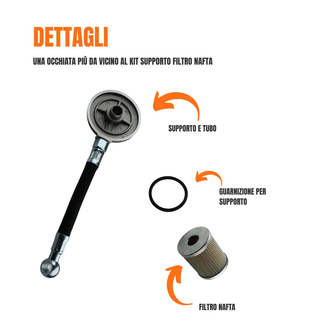 Kit de Soporte de Filtro de Gasóleo, Tanque de Motor Lombardini 6ld325 6ld360 6ld400 6ld435 Lda520 Lda530