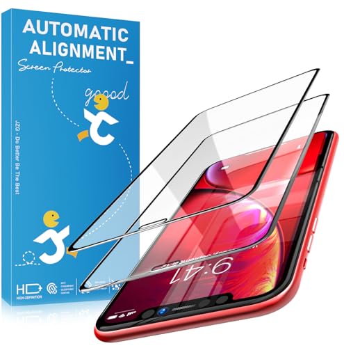 JavoYion for iPhone XR / iPhone11 Screen Protector [ 3D Bent Full Frame ] Premium Tempered Glass (2 Pack) 9H Hardness for iPhone 11 (2019) / XR 6.1 inch (2018) with [Easy Installation Tool]