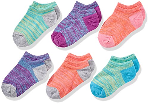 Fruit of the Loom Girls' No Show Socks-6 Pack