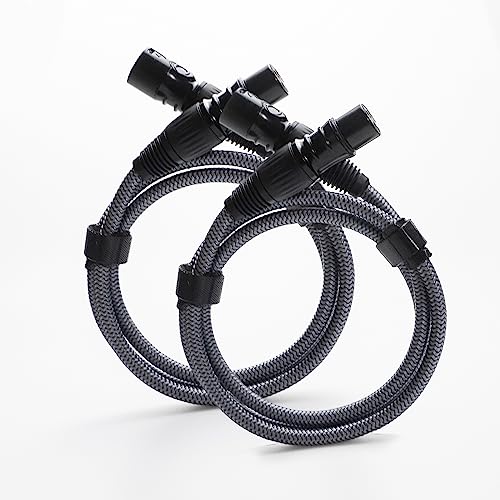 Huaham Xlr Cable 2Pack 3.3Ft, Microphone Cable Nylon Braided Xlr Male To Female Balanced 3 Pin Xlr Microphone Cable Compatible With Mixer, Recording Studio, Speaker Systems And More #TOP6