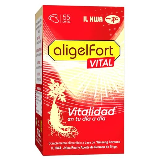 Jalea Real con Ginseng - Aligelfort Vital 55 Perlas - Ginseng Coreano, Jalea Real y Germen de trigo | Vitalidad en tu día a día | de Tong-il