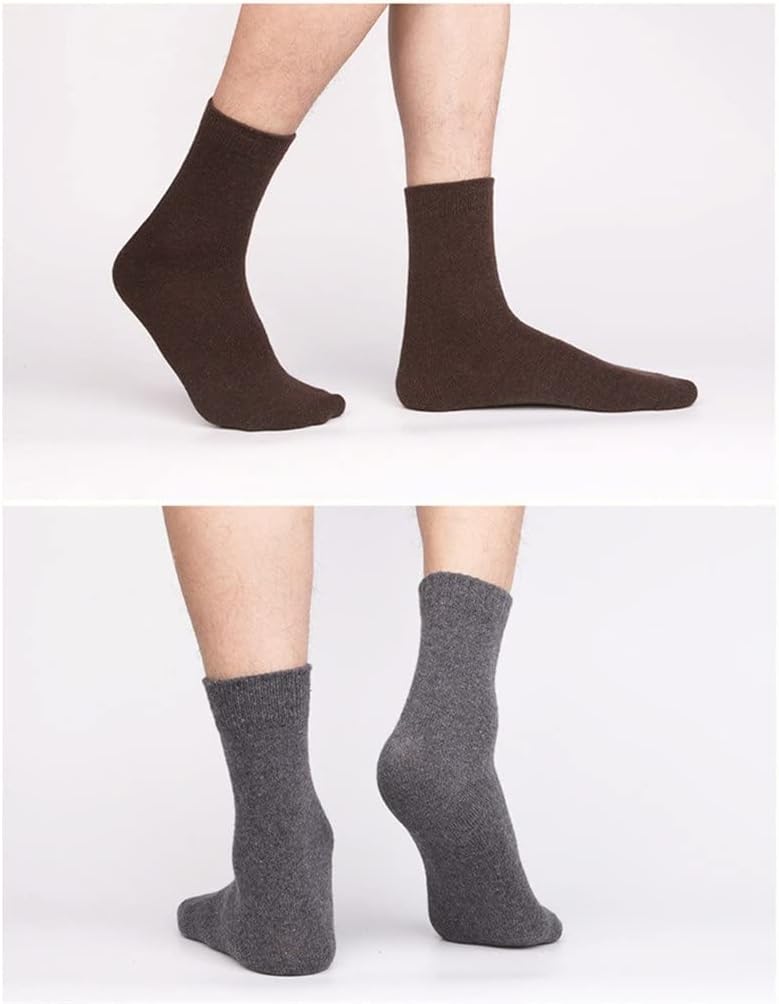 5 Pairs/Lot Men Female Socks Winter Warm Cashmere Breathable Solid Colors Mens