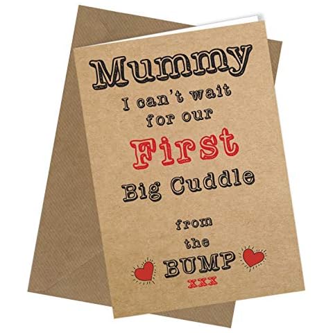 #120 Unborn Baby Mothers Day Card Funny Humour Mother's Day Mummy's Day from Dad Cheeky (A4 Folded to A5) Cover