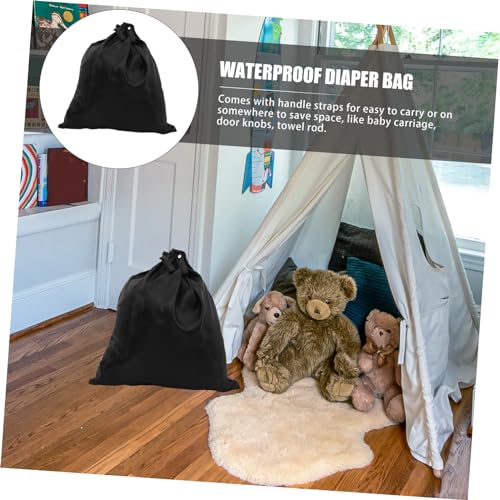 Bolsa organizadora para pañales SHOWERORO negra miniatura 5