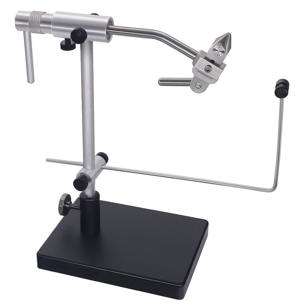 Rotary-Fly-Tying-Vise-Fly-Tying-Tools Equipment Fly Fishing Vice Kit with Pedestal Base Clamps