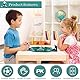 FainFun Mini Tischkicker Kinder, Mini Tischfußball mit 6 Fußbälle, Interaktives Tischfußballspiel für Kinder, Tischfußball Spieler für Kinder und Erwachsene (Rot Blau)