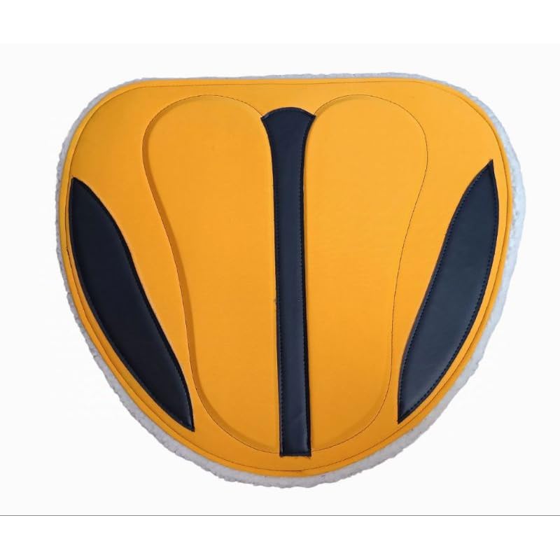 Manta para Cavalo Sela Vaquejada Profissional - Proteção Lombar Exclusiva, Modelo Novo Premium (Amarelo,Padrão)