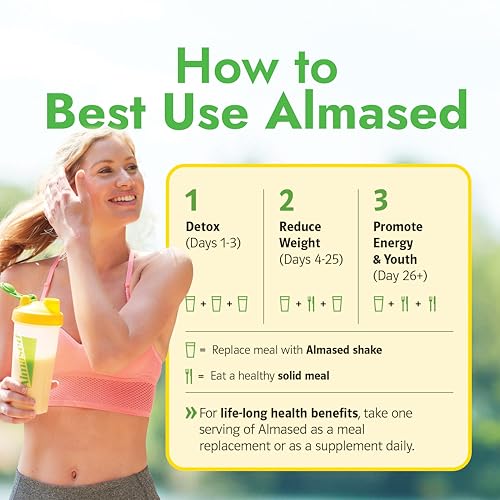 Almased Vanilla Meal Replacement Shake - Low-Glycemic High Plant Base Protein Powder- Nutritional Weight Health Support Supplement - Vanilla Flavor - 17.6 oz (1.1 Pound (1 Pack))