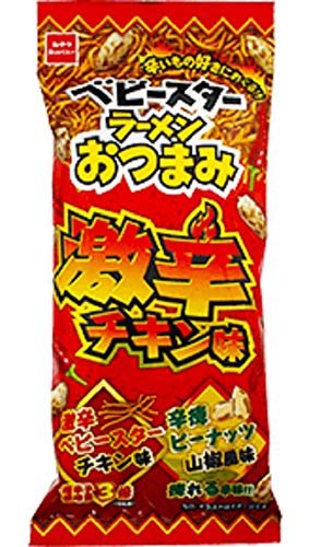 コンビにー限定 S 00年8月新発売 おやつカンパニー ベビースターラーメンおつまみ 激辛チキン味 辛痺ピーナッツ山椒風味 唐辛子使用量３倍 痺れる辛味 スナック菓子 58ｇｘ3個 食べ試しセット おつまみ Spicy Chicken Flavor Noodle Snack 不明 2 4902775065160 の