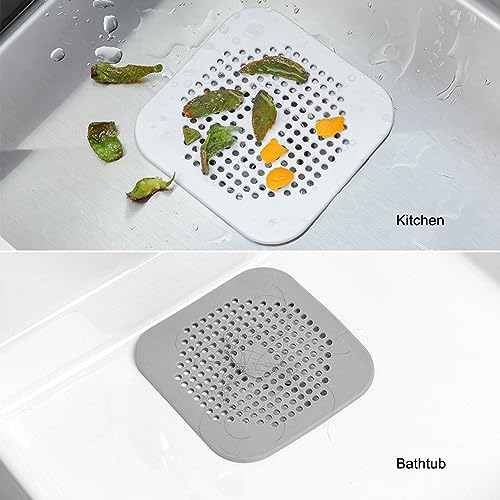 Colador plano de silicona para fregadero, 4 unidades miniatura 4