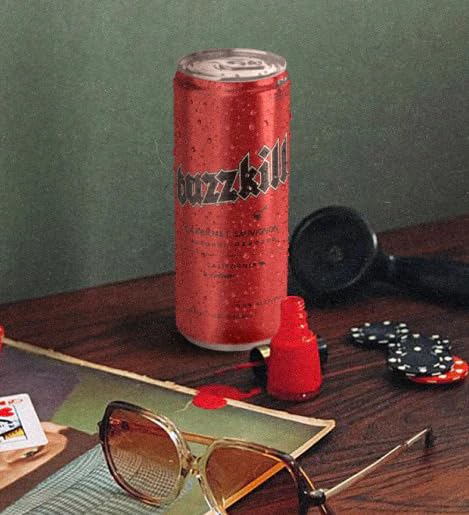 Miniatura 5 de Buzzkill Wines Vino tinto sin alcohol Cabernet Sauvignon sin alcohol, 40 calorías, paquete de 4 (8.4 onzas líquidas por lata)
