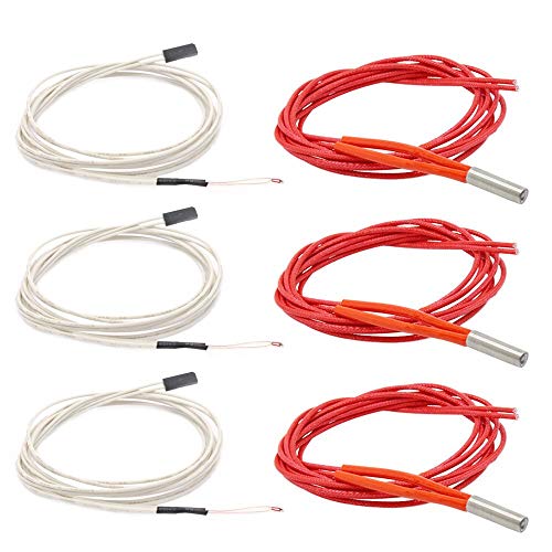 heating element 3d printer - 24V 40W 620 Ceramic Cartridge Heater with 3950 100K NTC Thermistor with 1 Meter Wiring for RepRap 3D Printer Heatbed Hot End