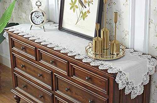 Chemin de table blanc KnSam pour protéger et décorer une table sans nappe - 3