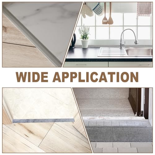 Tira de transición para piso vinilo efecto madera beige veteada 8