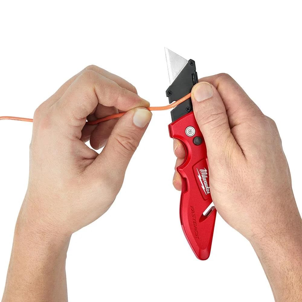 Milwaukee 48-22-1901 Fastback Press and Flip cuchillo multiusos con clip para cinturón y pelacables a bordo (juego de 4)