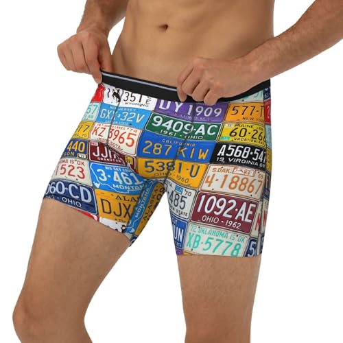 Leopard Zebra Animal Print Men's Extended Length Boxer Briefs Breathable Soft Underwear for men3