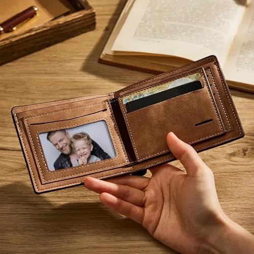 Customized Wallets for Men Engraved Leather Photo Wallet2