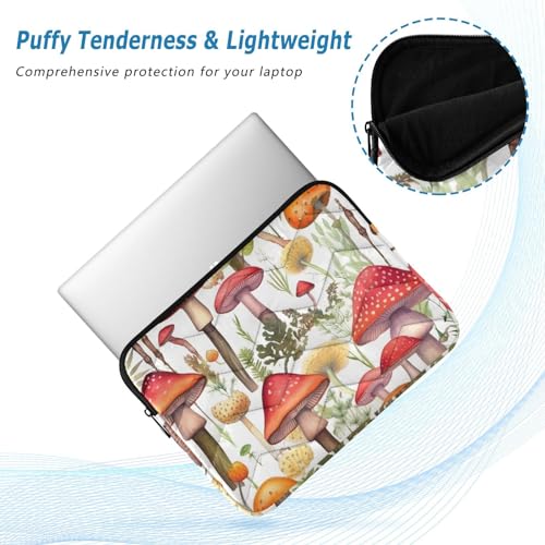 Funda para portátil 13-14 pulgadas impermeable blanca con diseño de hongos miniatura 5