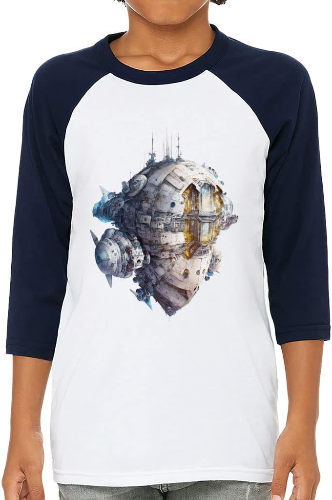 Beautiful Graphic Kids' Baseball T-Shirt - Themed 3/4 Sleeve T-Shirt - Ship Baseball Tee
