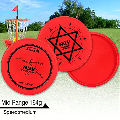 image for NQV Disc Golf Set,Disc Golf Starter Set-6 Pack Driver, Mid-Range and P
